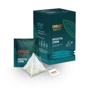 Ceai verde cu lamaie (Green Tea Lemon) Evolet Selection piramida 25 plicuri