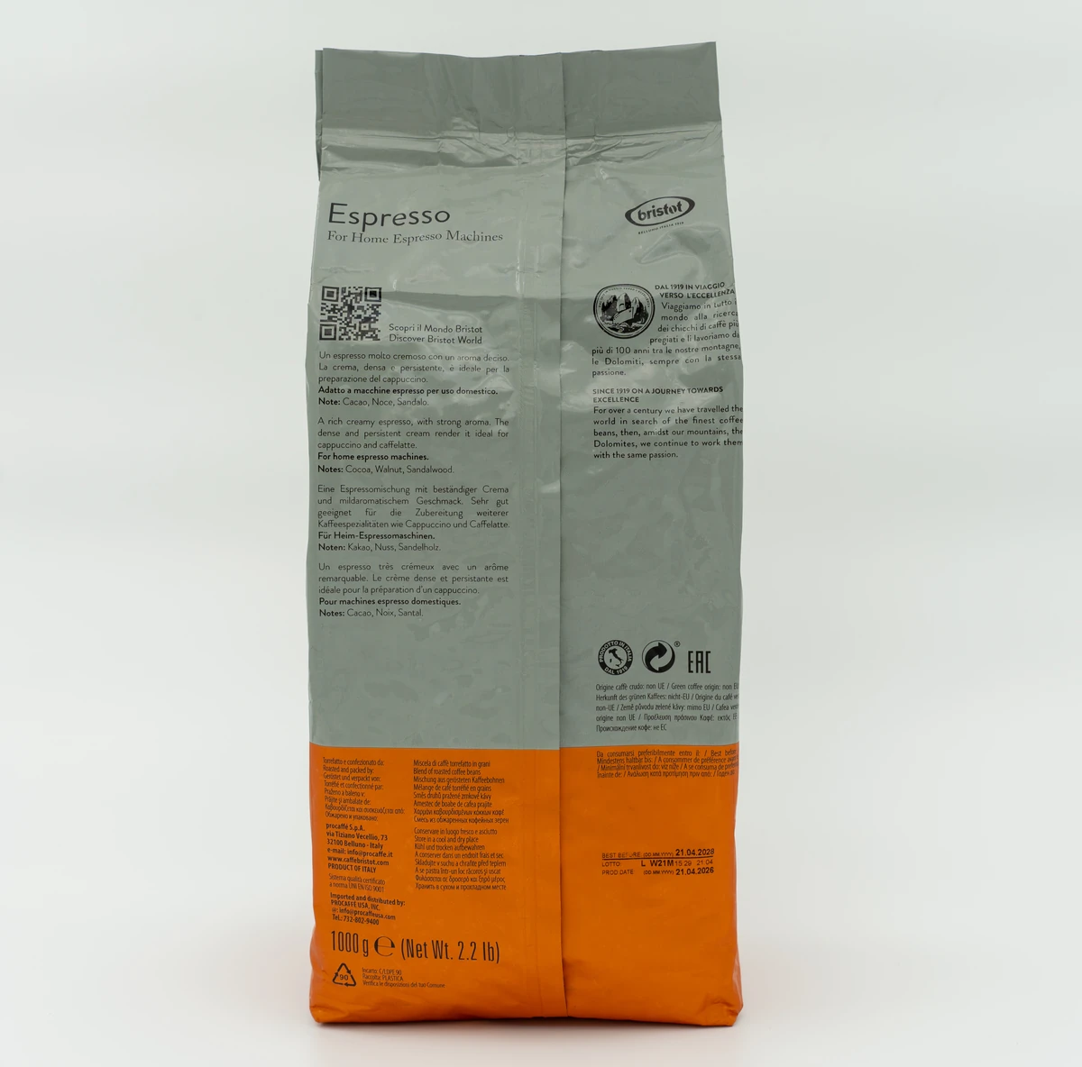 Bristot Espresso cafea boabe 1kg